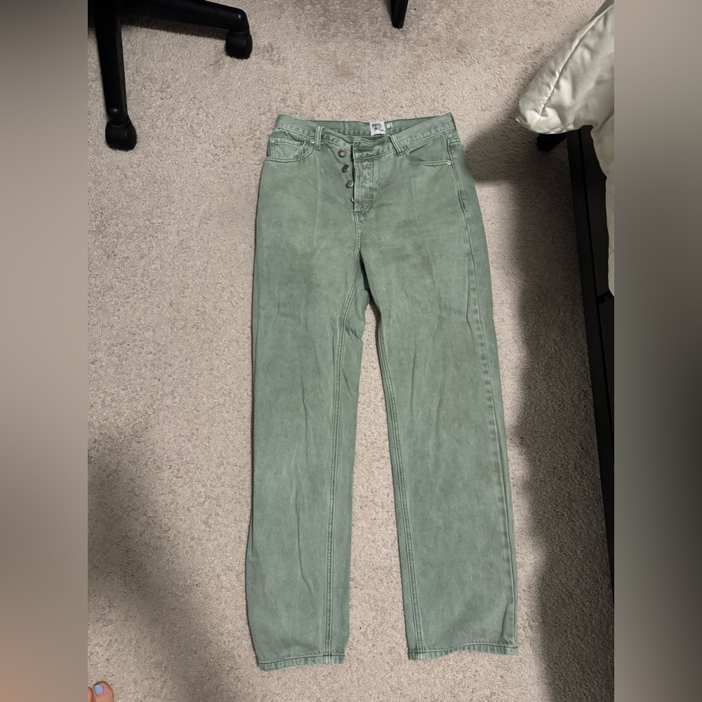 Princess Polly Women's Green and Khaki Jeans